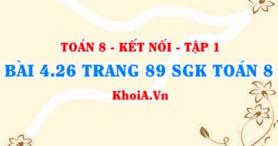 Bài 4.26 trang 89 SGK Toán 8 tập 1 Kết nối tri thức